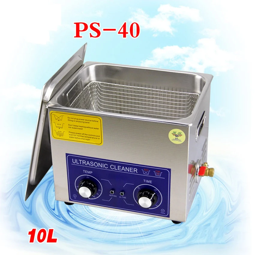 1PC110V/220V PS 40 250W10L Ultrasonic cleaning machines circuit board parts laboratory cleaner