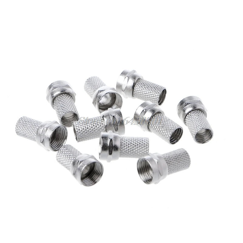 

75-5 F type connector Digital cable TV coax plug for cable TV screw coax plug F-type connector 10pcs/lot