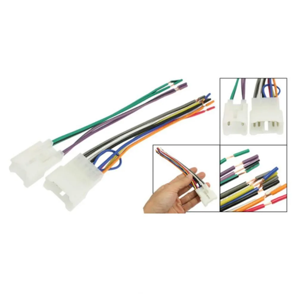 2 Pcs Car DVD Wire Harness Male for Toyota Camry Corolla Reiz Carola