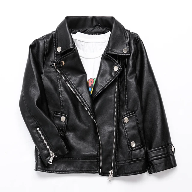 New Kids PU Leather Jacket Boys Coats Autumn Spring Baby Boy Faux