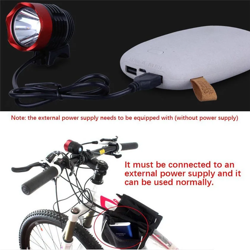 Высокое качество 3000 люмен XML T6 USB Интерфейс светодиодный велосипед светильник головной светильник 3 режима