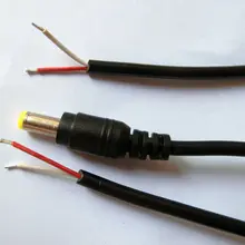 2 шт. 22AWG прямой DC одиночный наконечник разъем силовой линии соединительный кабель 5,5*2,1 мм мужской удлинитель 28 см Мониторинг безопасности и т. д