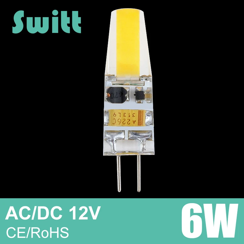 

1Pcs G4 Led lamp G4 COB 6W AC/DC 12V LED Light Dimmable 360 Beam Angle Chandelier Lights Replace Halogen Lamps