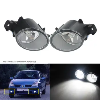 

ANGRONG 2x 45W LED Front Fog Lights Lamps DRL For Renault Clio Espace Koelos Modus Vel Satis