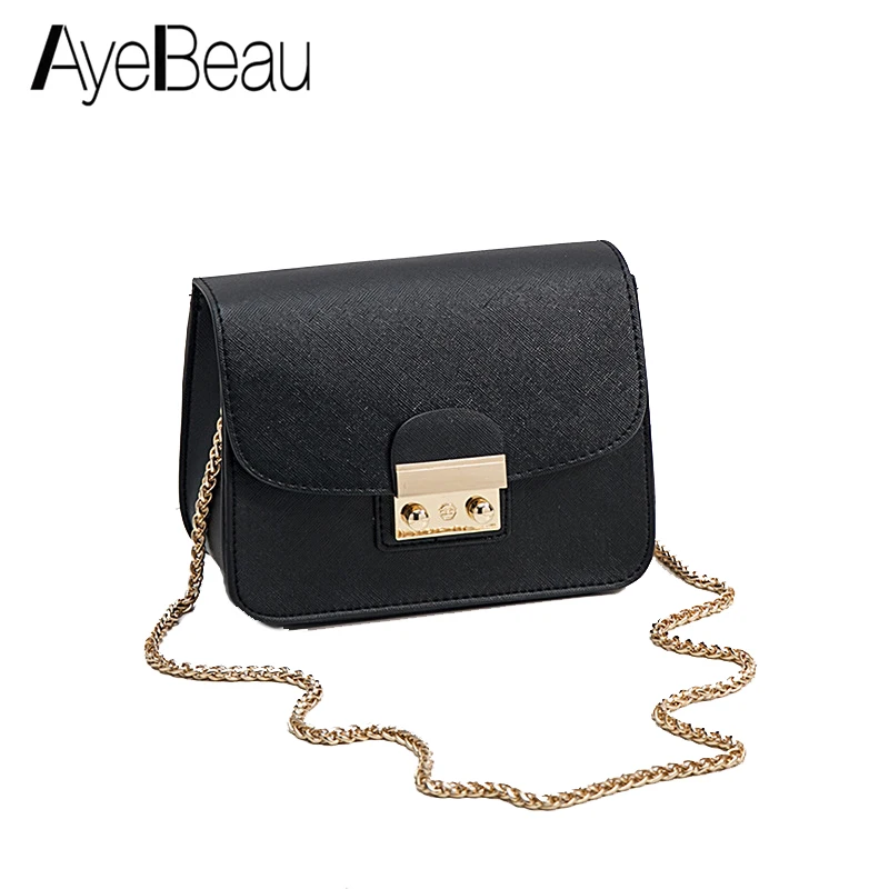 

Small Black Chain Flap Lady Female Cross Body Shoulder Crossbody Messenger Bag For Women Handbag 2018 Fashion Bolsas Bolsos Side