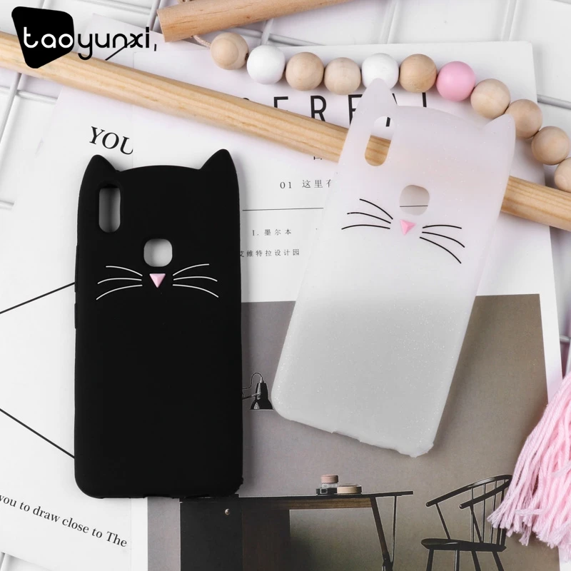 

TAOYUNXI Cute Beard Cat Case For Vivo V9 Y85 V7 Plus Y79 TPU Cases For Vivo V9 Y79 Soft Silicone Cover Coque Fundas