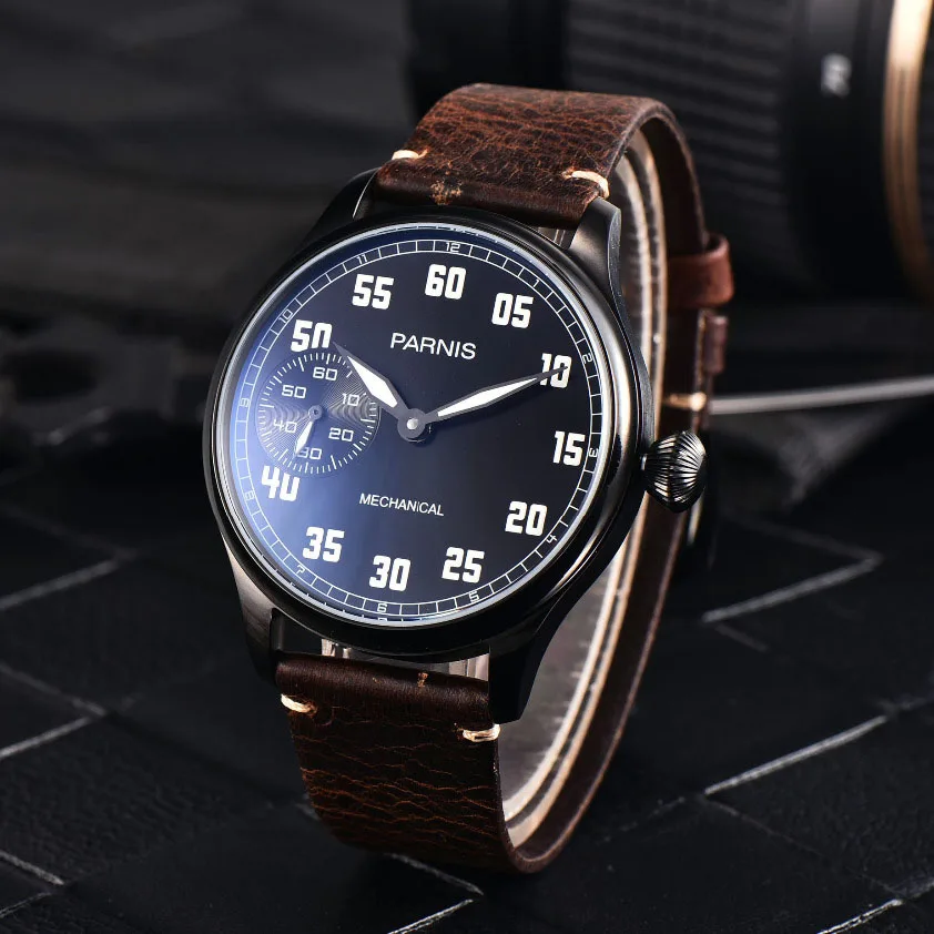 2018-Issue-Casual-Man-Watch-Mechanical-Hand-Winding-Watch-Leather-44mm-Parnis-Hand-Wind-Power-Reserve