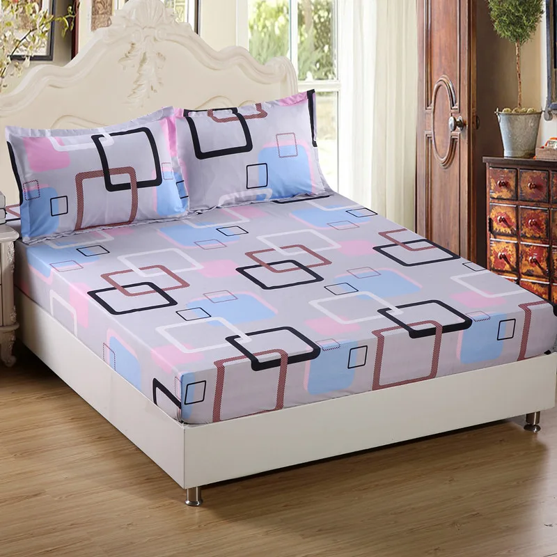 New Mattress-Cover Pillowcase Bed-Sheet-Set Elastic-Queen/king-Size Kids Cartoon with 3pcs 32804118074