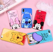 

Cute Mickey Minnie Mouse Donald Daisy Duck Pattern Shockproof TPU Back Shell Cover for iPhone 7 6S Plus 6 8 7Plus X case Capes