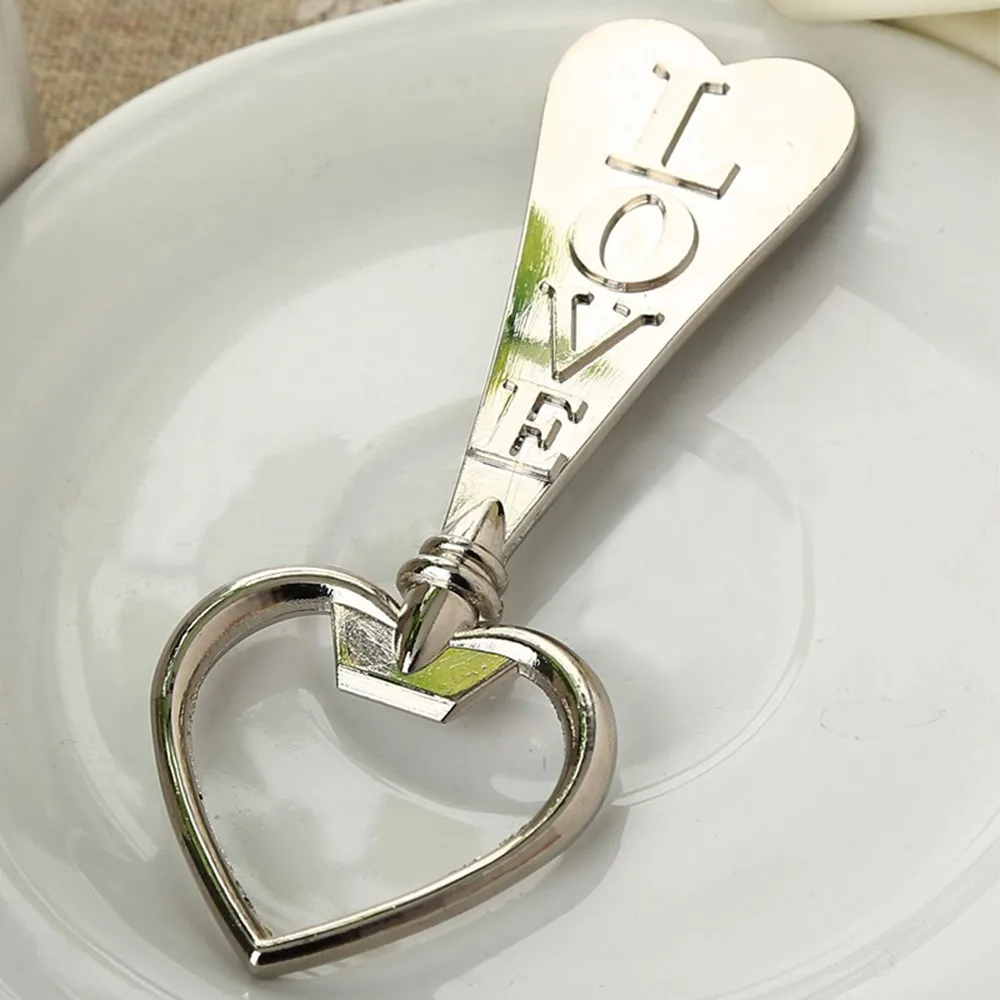 

1 pc Heart Shape Openers Wine Beer Bottle Jar Opener Barware Bar Wedding Party Festivel Home Kitchen Accessories
