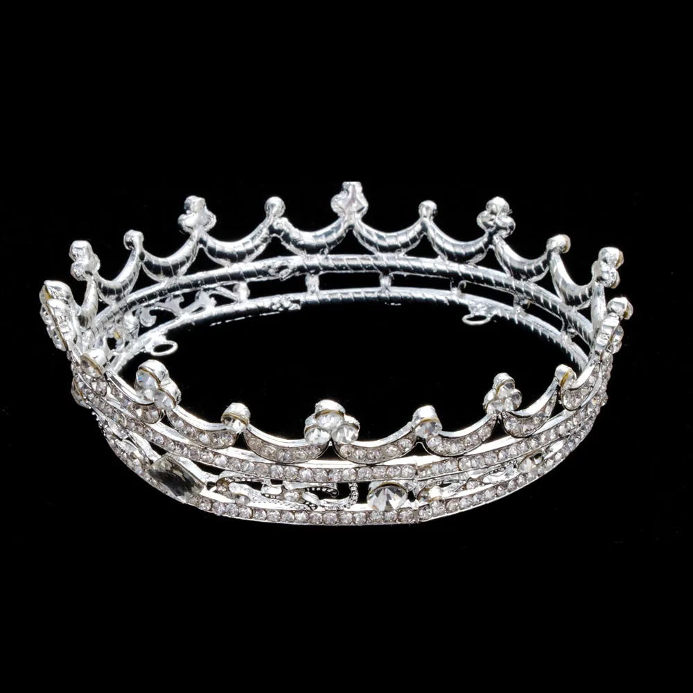 1 шт. женская элегантная королевская принцесса головной убор тиара Корона Кристалл повязка на голову для невесты свадебные украшения couronne de mariage высокое качество