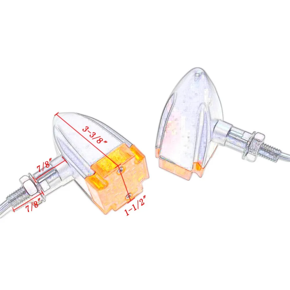 12 В мотоцикл светодиодный указатель поворота крест желтый объектив алюминий, хром/черный индикатор для Harley BMW Yamaha подходит для 10 мм болт