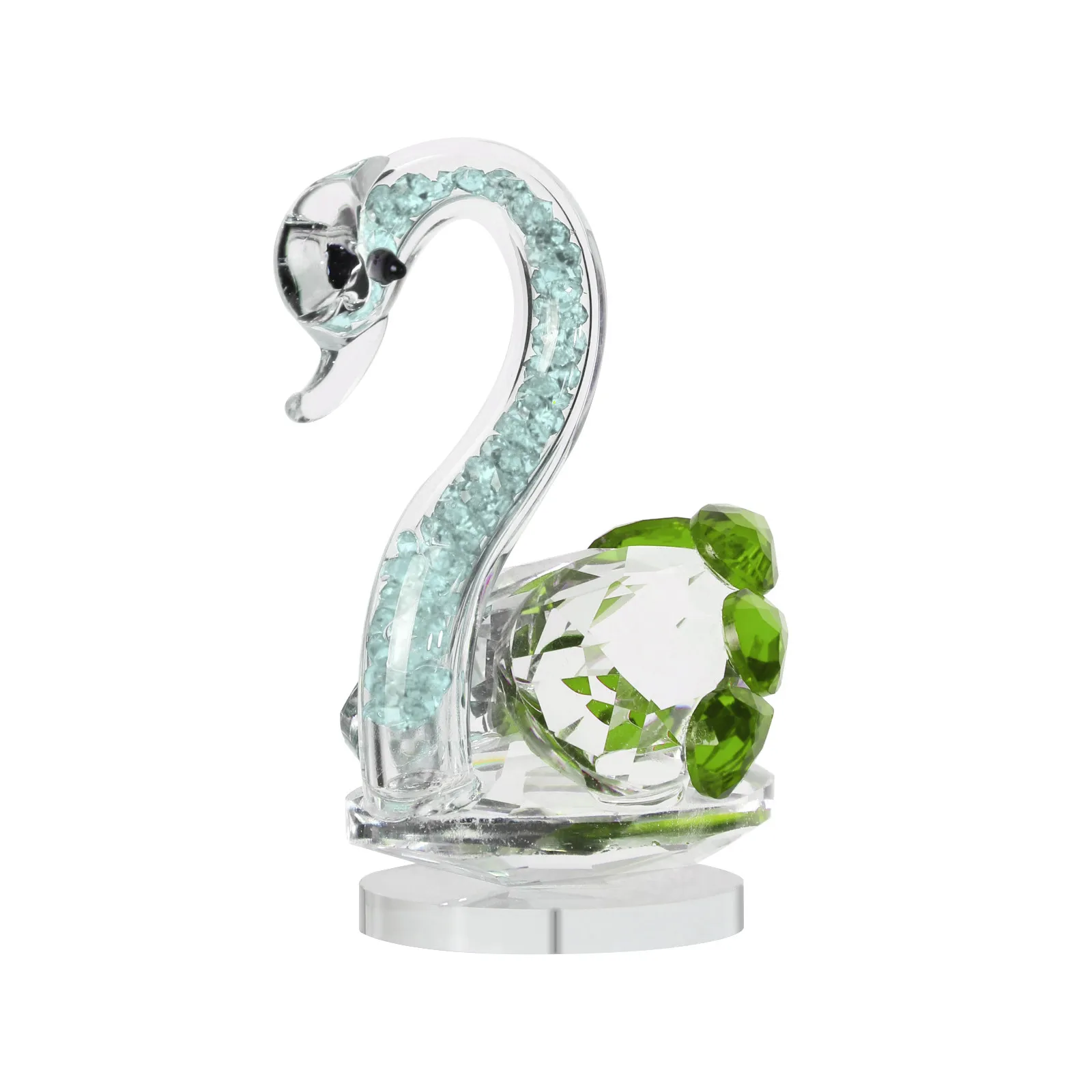 

2019 New Crystal Swan Wedding Decor Paperweight Figurine Gift Crafts Home Decor