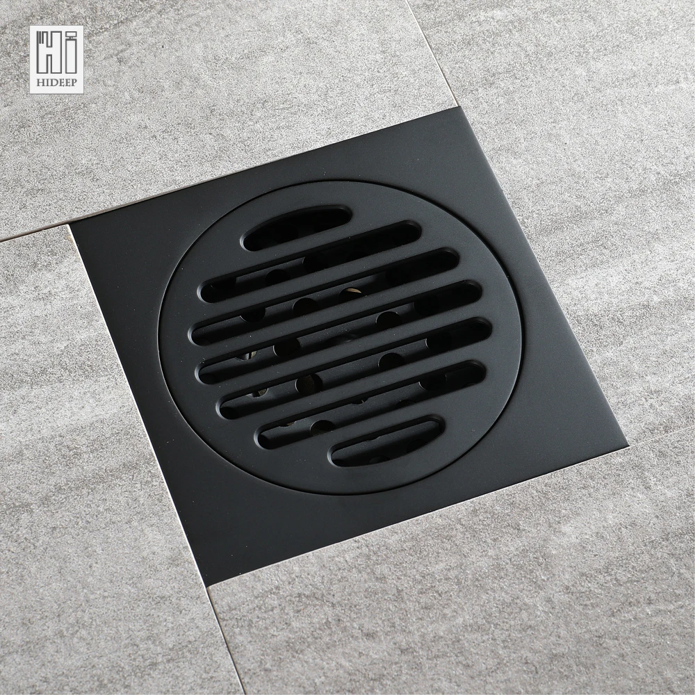 HIDEEP черный классический дизайн латунь Кухня сетчатый фильтр крылом трап Ванная комната дезодорации Тип трапных