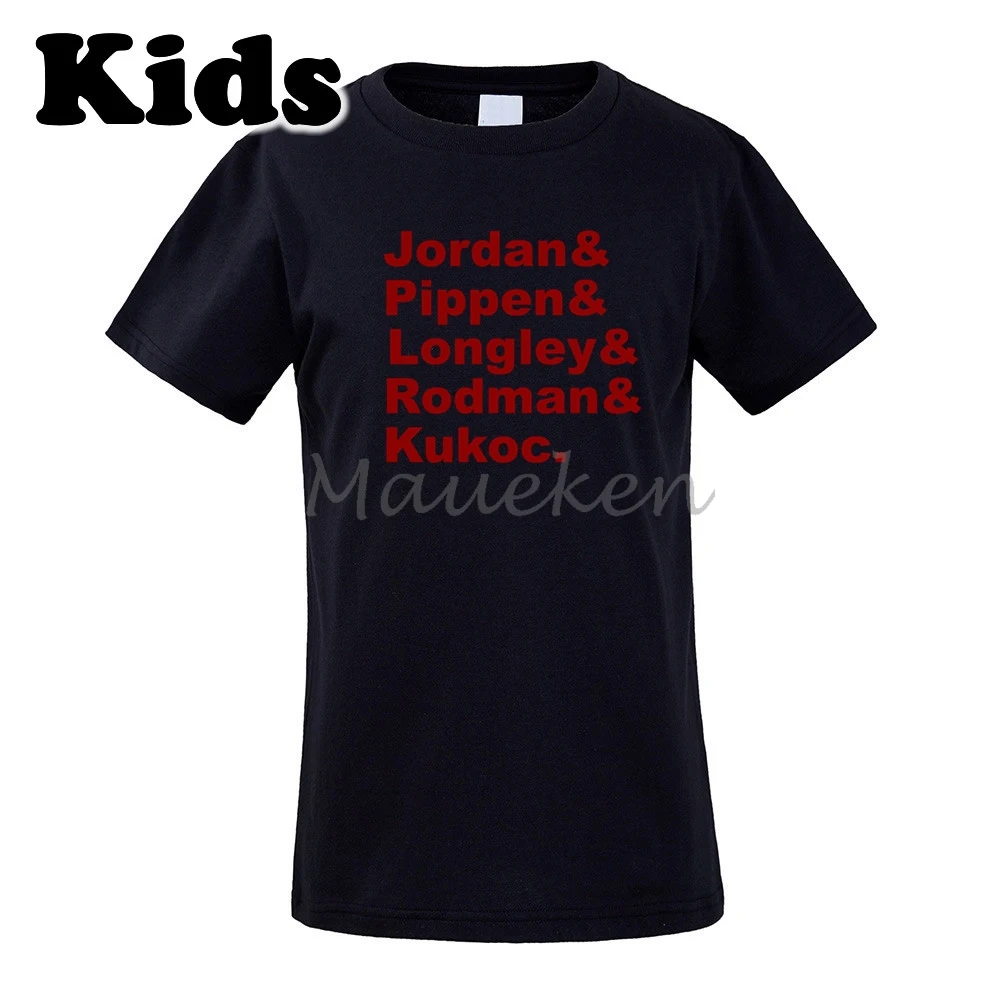 

Kids T-shirt Dynasty Team bulls Classic Michael Jordan Pippen Rodman Kukoc Bred 1 Supreme chicago Youth boys girl tee W19040708