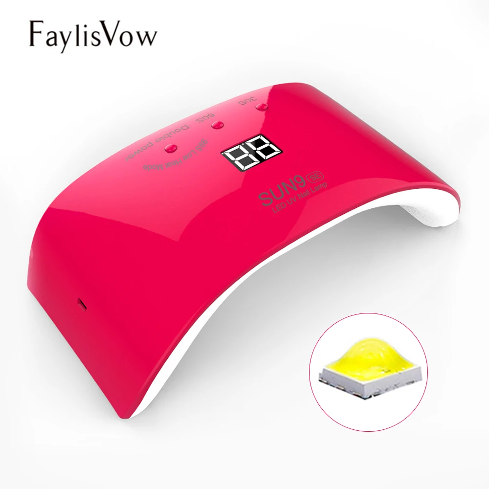 

SUN9SE UV LED Lamps 24W Lamps for Nails UV Gel Polish Nail Dryer Machine USB Charge Manicure Curing Tools Double Power Nail Lamp