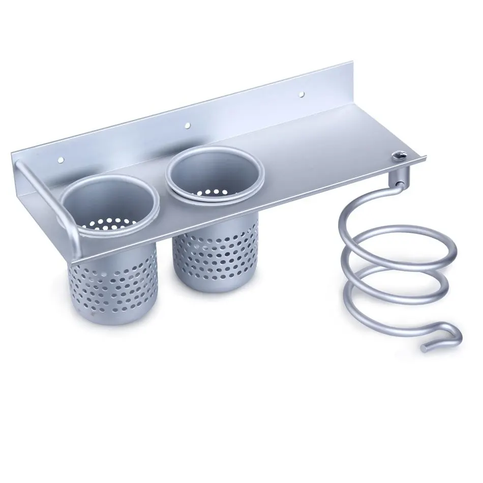 جديد alumimum مجفف شعر حامل رف الحمام التخزين المتعددة مشط رف الحائط المعلق مع معايير صارمة qc صارمة