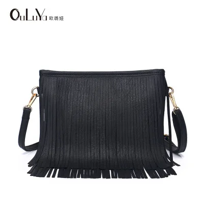 

Autumn and winter new thin section fringed autumn and winter shoulder messenger bag soft leather small bag