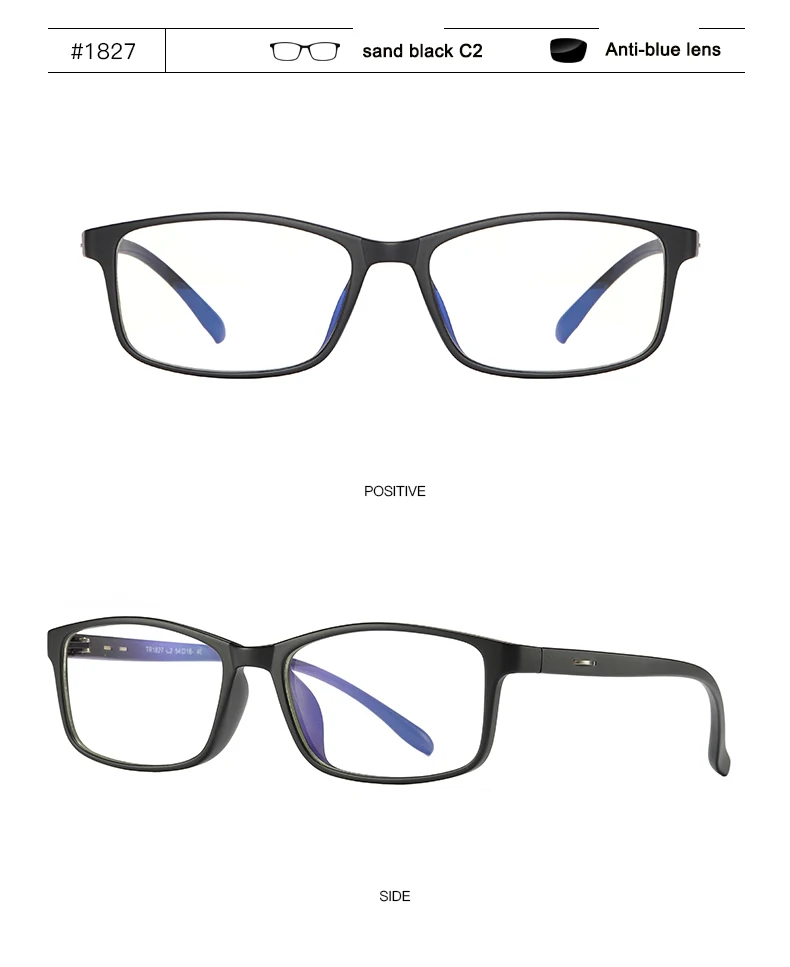 Женские голубые световые блокирующие компьютерные очки защитные очки против усталости для мужчин прямоугольная прозрачная Оправа очков