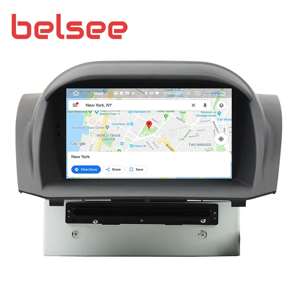 Belsee Android 9,0 Автомагнитола gps-навигация, dvd-плеер 4 Гб 64 Гб 8 ядерный для Ford Fiesta 2013