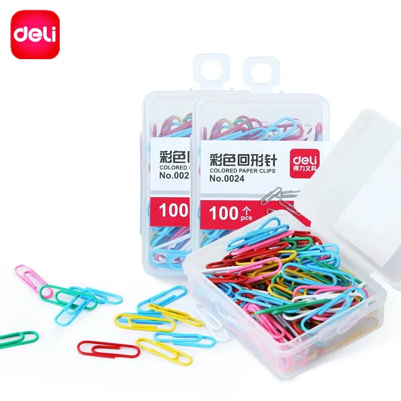 100 pcs/Set Rainbow Colored Paper Clip Silver Metal Clips memo Clip Bookmarks Stationary Office Accessories 100 pcs/Set Rainbow Colored Paper Clip Silver Metal Clips memo Clip Bookmarks Stationary Office Accessories