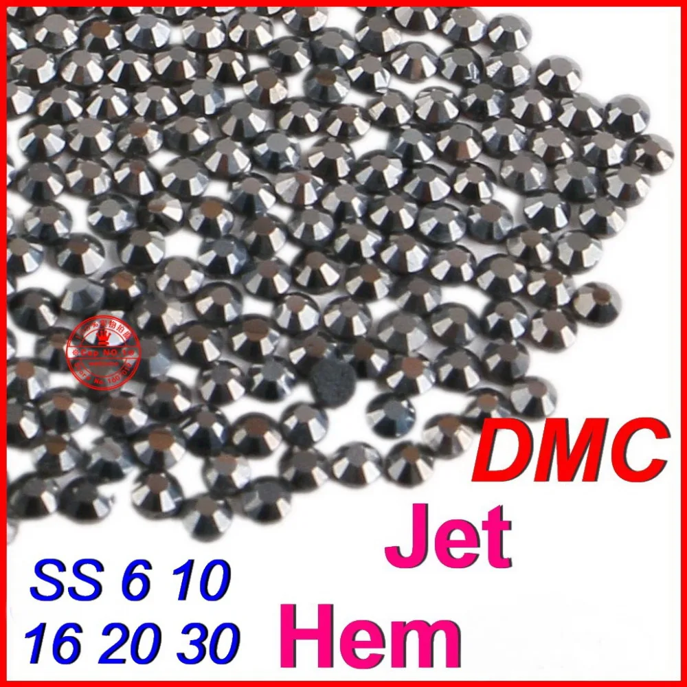 Стразы высшего качества SS 6 10 16 20 30 JETHEM черные DMC для горячей фиксации стразы с
