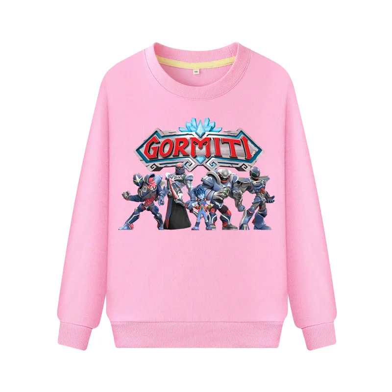 Kids Spring Gormiti Game Print Sweatshirts Costume Boys Long Sleeve Hoodies Girls Pink Hoodie Clothing Children Clothing WK112 (1)