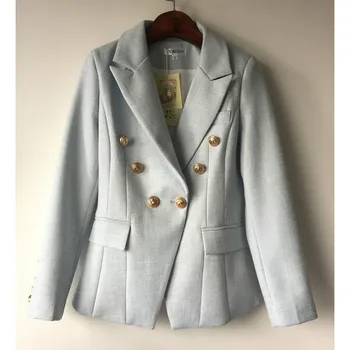 

Spring Blazer Women Button Blazer Women Double Breasted Women Jacket Blazer Short Blazer Blue Women Blazers And Jackets Suits