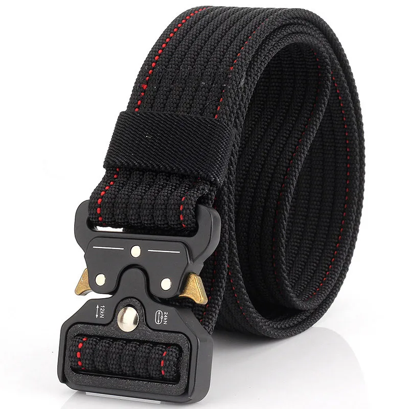 

ENNIU Military Tactical Nylon Army Belt Metal Buckle Adjustable Outdoor Quick Release Hunting Training Nylon Belts Width 3.8CM