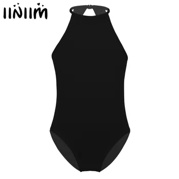 

Gymnastic Unitards Ballet Costumes for Girls Sleeveless Round Neckline Keyhole Back Kids Ballet Tutu Dancewear Leotard Bodysuit