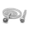 Круглый паве циркония 925 пробы серебряные ювелирные изделия наконечники разъем застежки для DIY жемчуг изготовление браслета ожерелья SC-CZ070