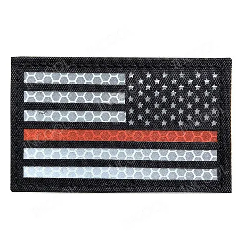 Infrared Reflective American Flag United States USA US Flags IR Patches Military Tactical Blue Line Patch Biker Fastener Badges 