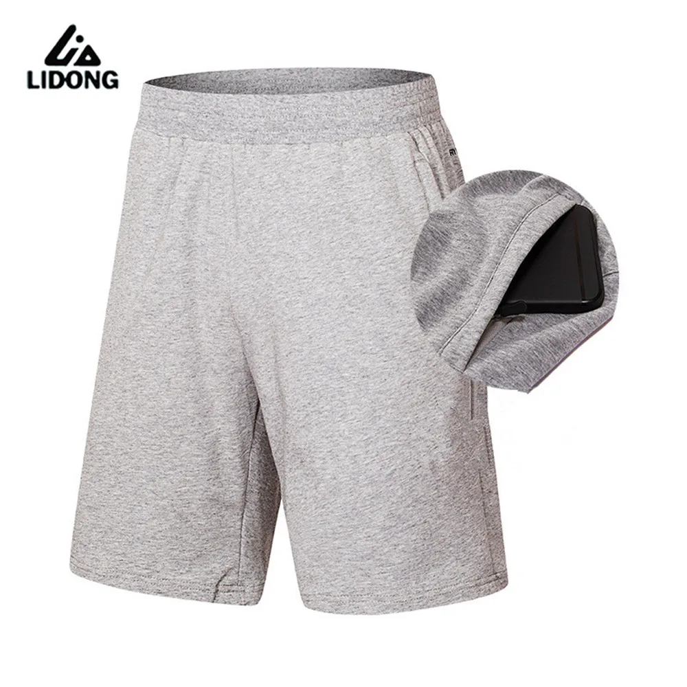 Outdoor 100 cotton running shorts quick dry men soccer athletic