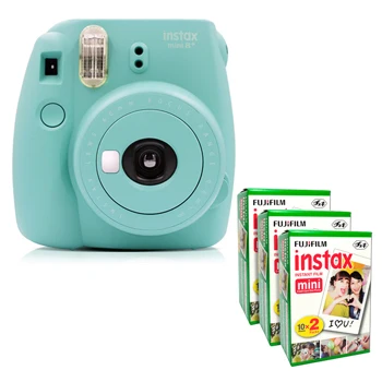 Fujifilm Instax Mini 8 Plus камера мятный+ Fuji Instant 60 пленка белый край простая фотография - Цвет: Mint