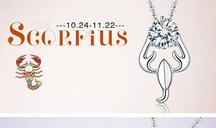 Дизайн 12 Созвездие Подвеска Ожерелье для женщин посеребренные Свадебные ювелирные изделия циркон зодиакальные ожерелья