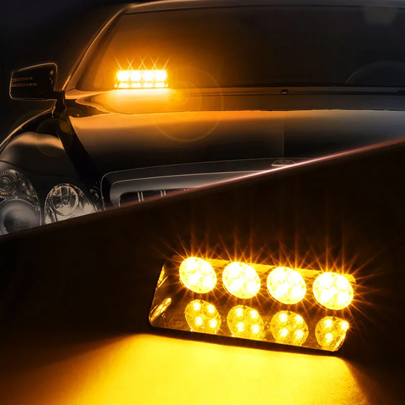 

16LED 16W Windshield Led Strobe Light Car Flash Signal Emergency Fireman Police Beacon Warning Light Red Blue White Spotlights
