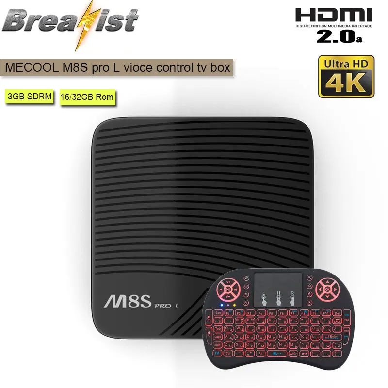 

TV Box M8S PRO L ATV Android 7.1 box Amlogic S912 3GB 32GB support iptv voice control 2.4/5G wifi 4K 3D HD NETFLIX Media Player
