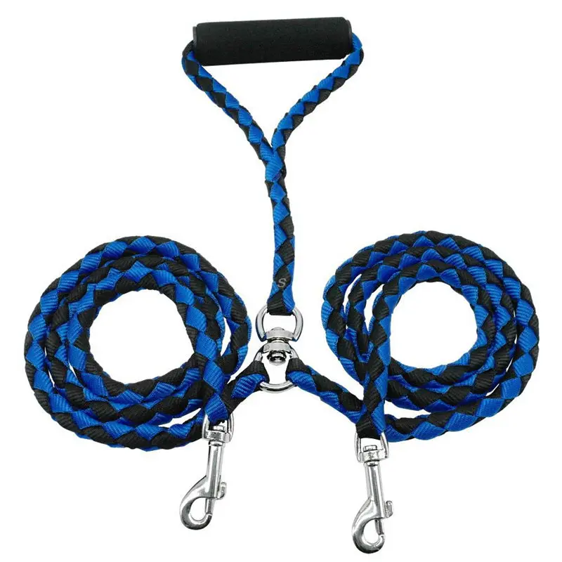1.4 Meter Dogs Leash For Two Dogs One Drive Two Dogs Harness Pets Tractor Ropes Hiking Walking Puppy Lead Strap Pets Supplies