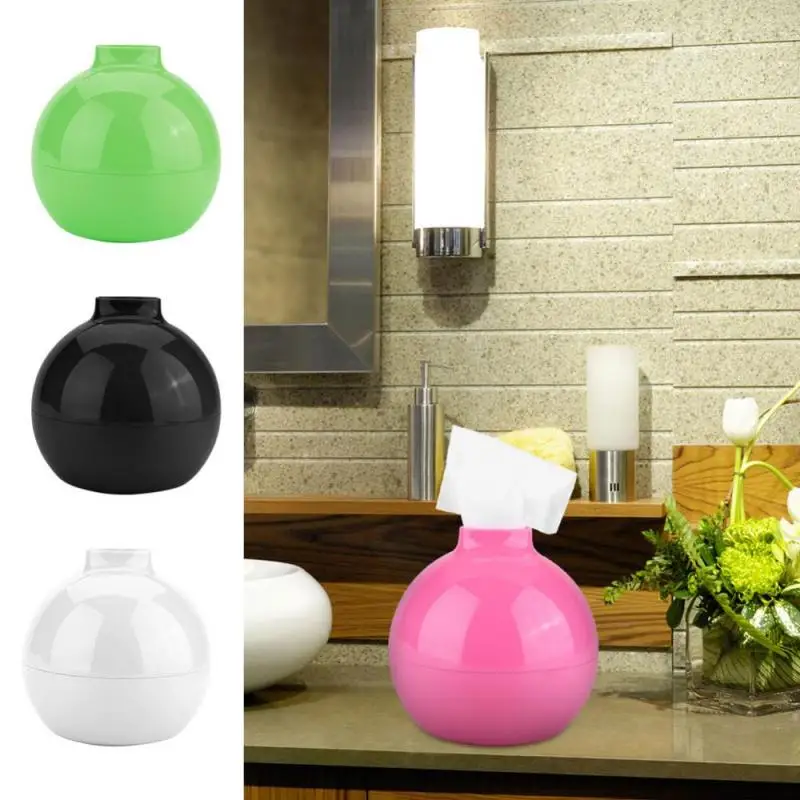 

Home Tissue Container Paper Dispenser Tissue Case Box Storage Organizer Round Tissue Toilet Paper Pot Holder for Office Home