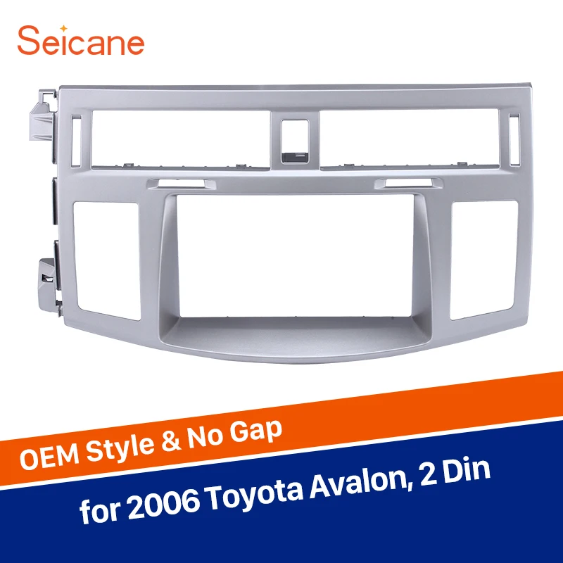 

Seicane 2 Din Car FM Radio Fascia Panel Frame Cover Kit for Toyota Avalon Stereo interface Dash CD Trim Fitting Kit