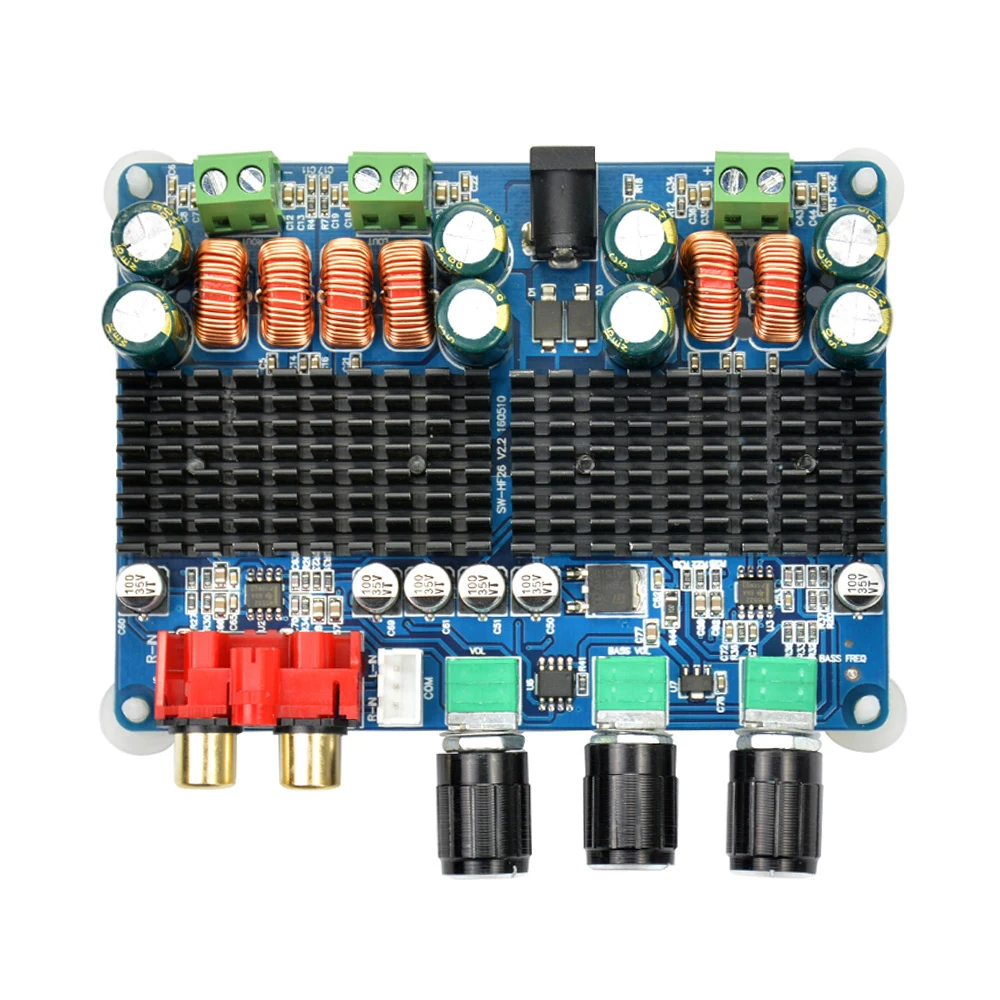 Aiyima TPA3116 стерео усилитель звуковой платы 2 1 канальный цифровой звука DC12 26V 50 Вт * 100