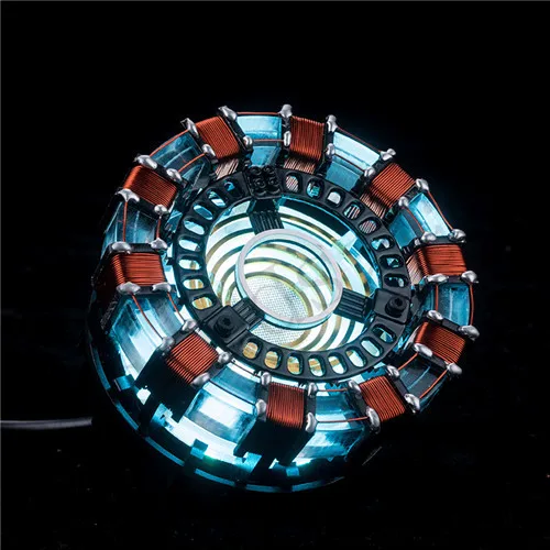 Iron Man Arc Reactor DIY Action Figure Toy With LED Light Iron Man Cosplay Mask Arc MK Iron Man DIY Model Assembled Lamp Toy - Цвет: Acrylic DIY