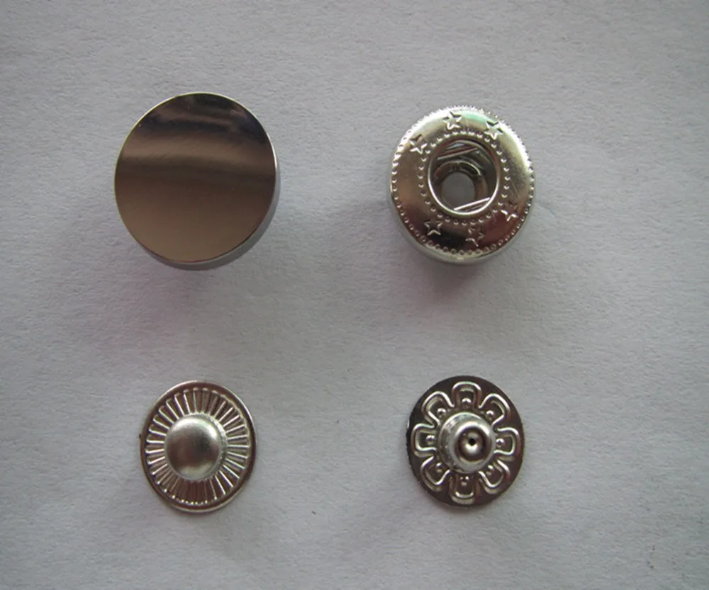 

Free shipping 15mm zinc alloy snap button plating silver press Jacket eiderdown button high grade 100set