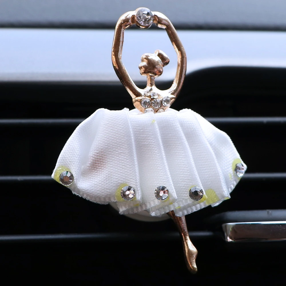 

JEYODA Car Air Vent Perfume High Quality Car Styling Auto Decors Diamond Ballet Girl Auto Outlet Air Freshener Solid Fragrance