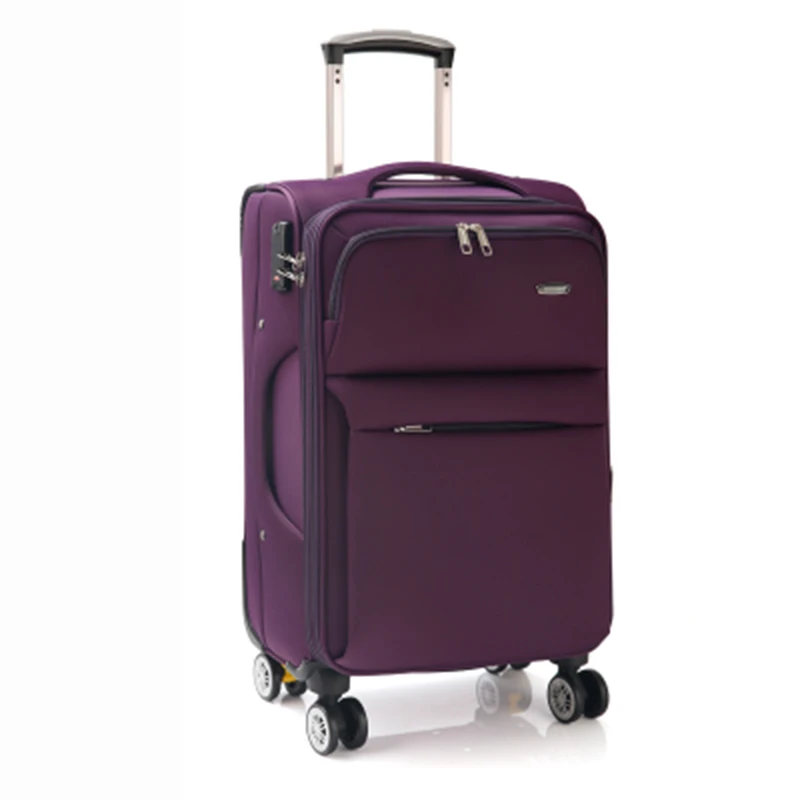 Letrend, мужская деловая дорожная сумка, Спиннер, чемодан на колёсиках, чемодан на колесиках, 24 дюйма, Оксфорд, тележка, 20 дюймов, Студенческая сумка для переноски, женская коробка - Цвет: 24 inch purple