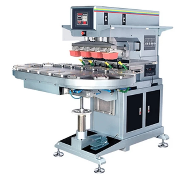 300Stroke4colorConveyorTamponMachinesForMetalPadPrinting