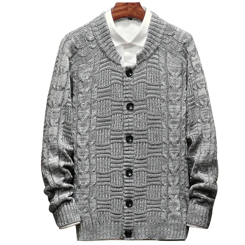 

Mens sweaters knit cardigan 2018 Spring and Autumn Men's Sweater New Knitted Cardigan Fashion Loose Korean