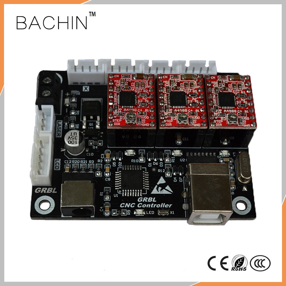 

CNC 2Axis 3 Axis Laser Driver Stepper Motor Drive Board USB Laser Control Board for DIY Laser Engraving Machine, GRBL Controller