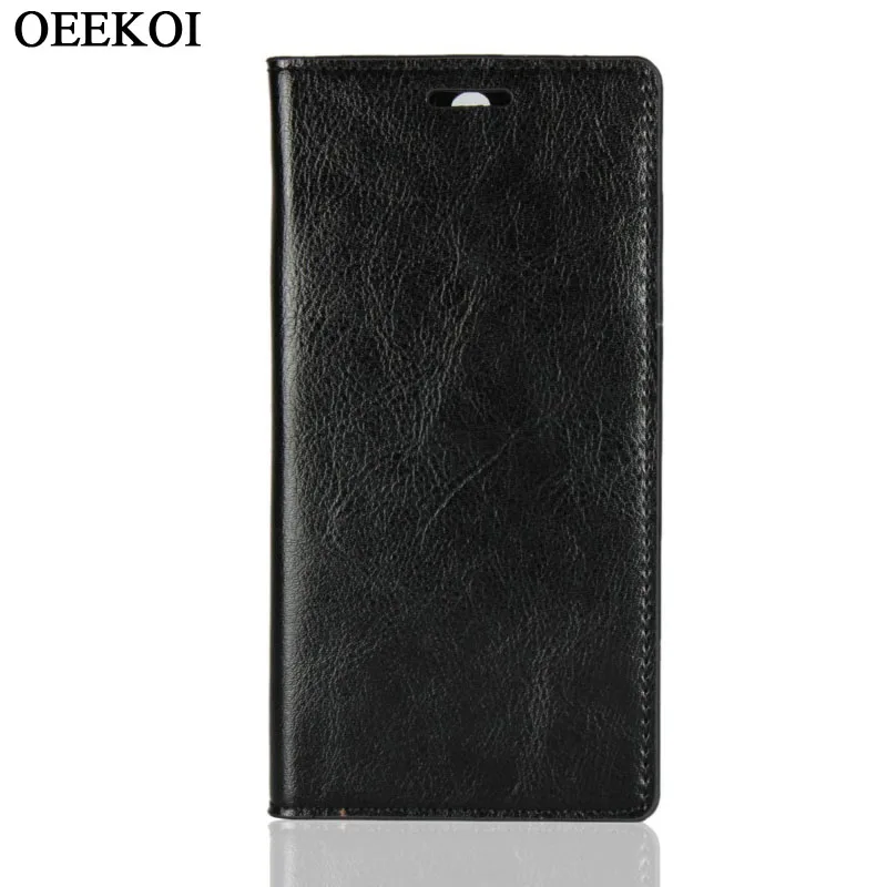 OEEKOI Crazy Horse кожаный чехол книжка с кошельком из натуральной кожи для стрелки Fujitsu NX