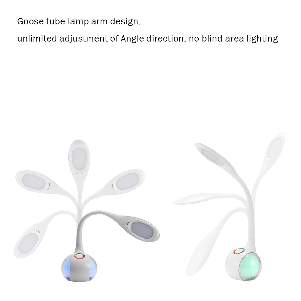 Книга для чтения света Перезаряжаемые Light Touch украшения дома зарядка через usb Регулируемая лампа настольная светодиодный настольная лампа для учебы свет